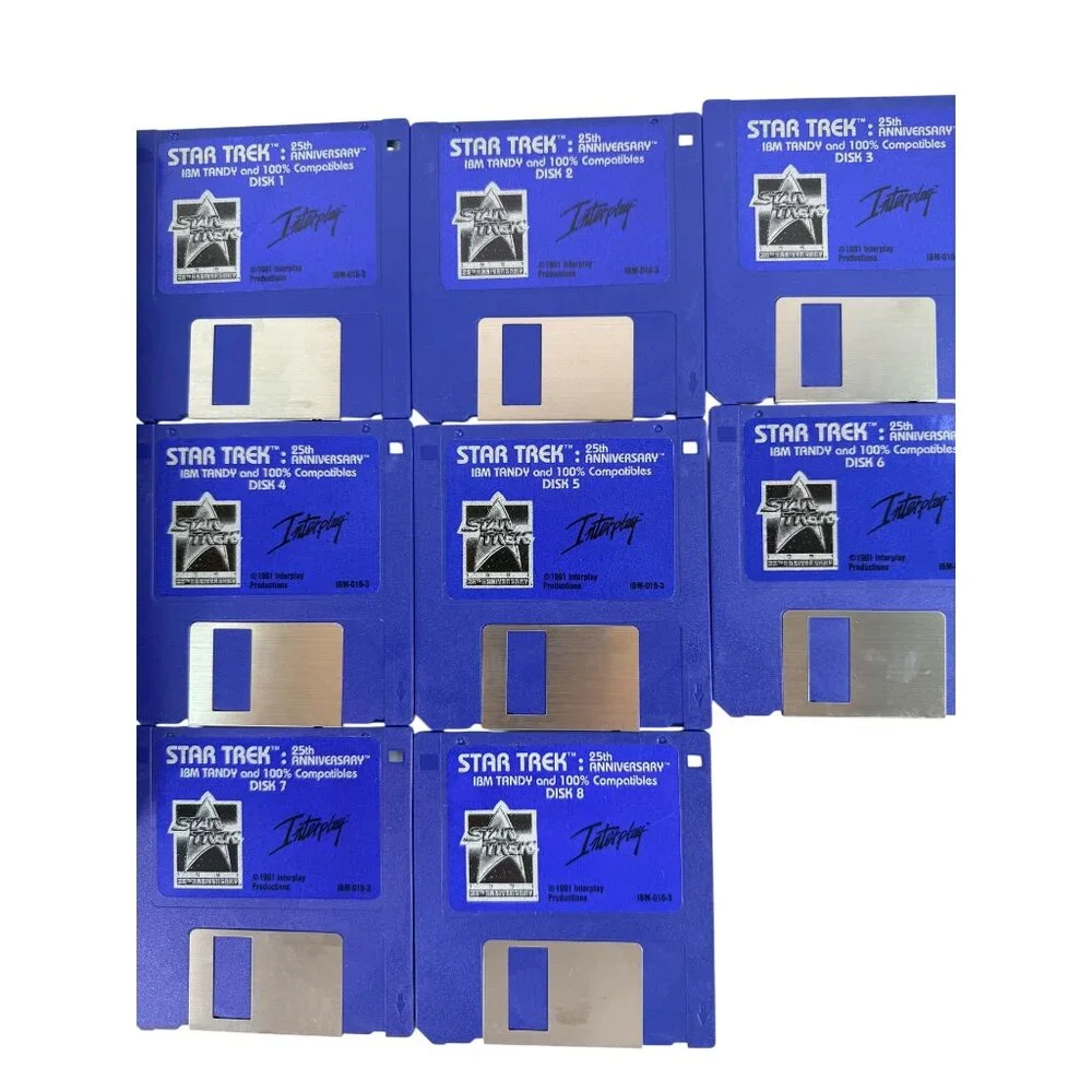 Star Trek 25th Anniversary PC Game IBM Tandy DOS 3.5‎ Floppy Disks Interplay